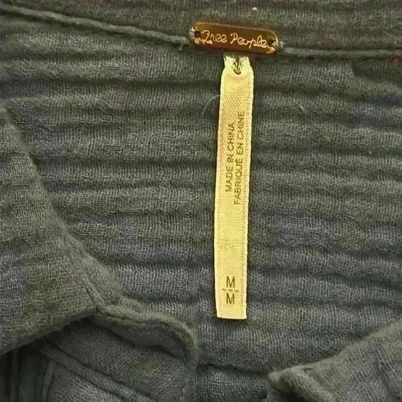 Free People Blue Sunseekers Tie Front Top - Picture 6 of 13